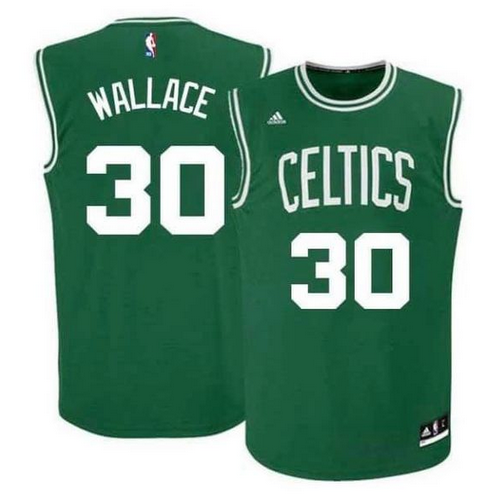 Men's Boston Celtics #30 Rasheed Wallace Green Swingman Stitched Jersey